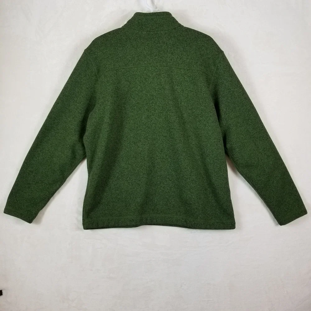 The North Face Gordon Lyons 1/4 Zip Fleece Pullover Men XL Green Heather Sweater